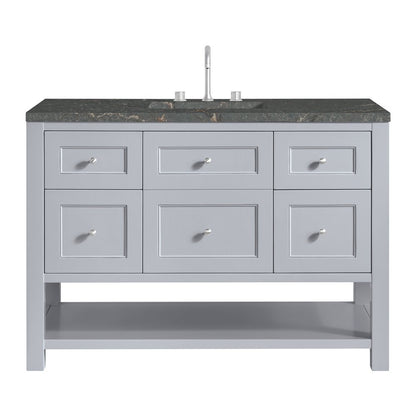 James Martin - Breckenridge 48" Single Vanity, Serenity Blue, w/ 3 CM Parisien Bleu Quartz Top - 330-V48-SRB-3PBL view 1