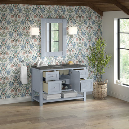 James Martin - Breckenridge 48" Single Vanity, Serenity Blue, w/ 3 CM Parisien Bleu Quartz Top - 330-V48-SRB-3PBL view 5