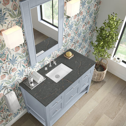 James Martin - Breckenridge 48" Single Vanity, Serenity Blue, w/ 3 CM Parisien Bleu Quartz Top - 330-V48-SRB-3PBL view 7