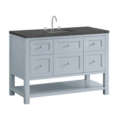 James Martin - Breckenridge 48" Single Vanity, Serenity Blue, w/ 3 CM Parisien Bleu Quartz Top - 330-V48-SRB-3PBL view 10