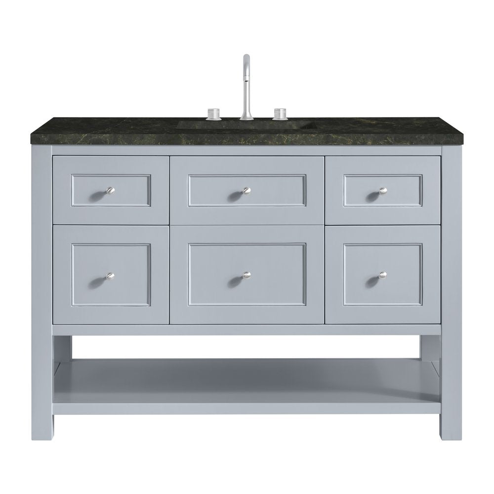 James Martin - Breckenridge 48" Single Vanity, Serenity Blue, w/ 3 CM Phantome Eclos Top - 330-V48-SRB-3PHT view 1
