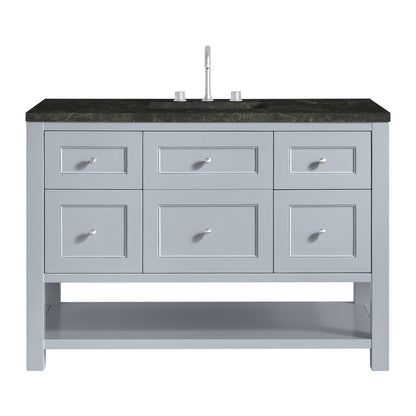 James Martin - Breckenridge 48" Single Vanity, Serenity Blue, w/ 3 CM Phantome Eclos Top - 330-V48-SRB-3PHT view 1