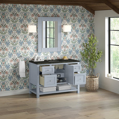 James Martin - Breckenridge 48" Single Vanity, Serenity Blue, w/ 3 CM Phantome Eclos Top - 330-V48-SRB-3PHT view 5