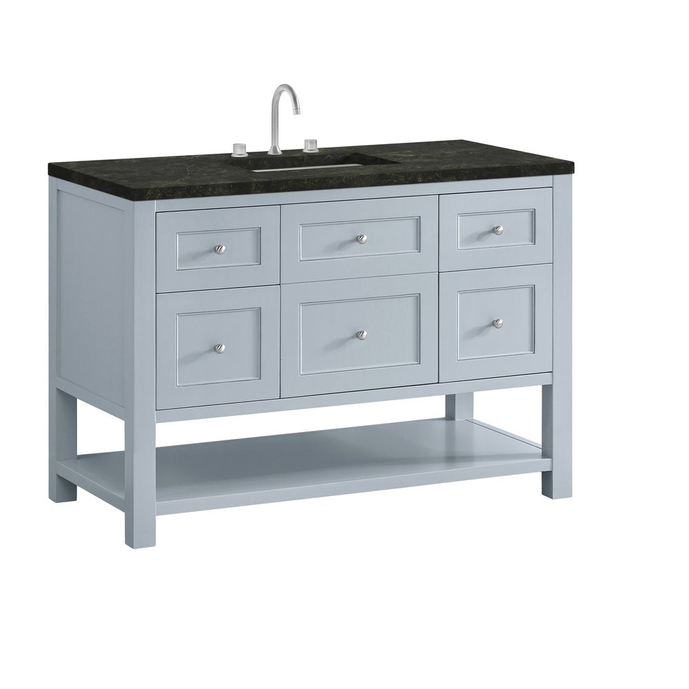 James Martin - Breckenridge 48" Single Vanity, Serenity Blue, w/ 3 CM Phantome Eclos Top - 330-V48-SRB-3PHT view 8
