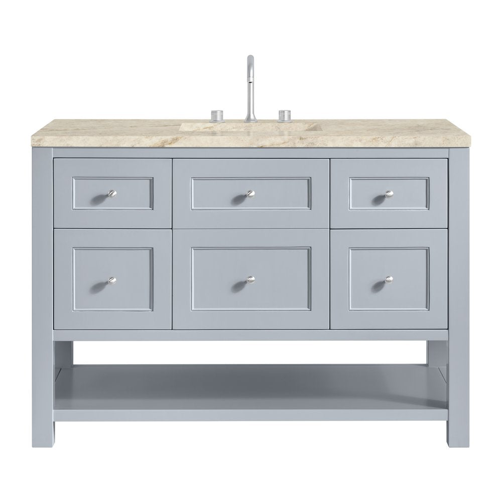 James Martin - Breckenridge 48" Single Vanity, Serenity Blue, w/ 3 CM Tajnar Eclos Top - 330-V48-SRB-3TJR view 1