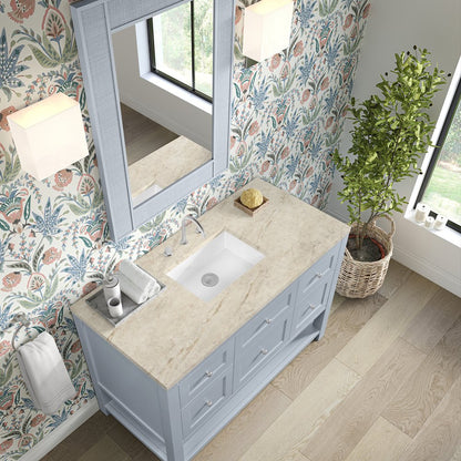 James Martin - Breckenridge 48" Single Vanity, Serenity Blue, w/ 3 CM Tajnar Eclos Top - 330-V48-SRB-3TJR view 7