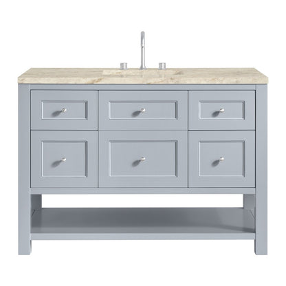 James Martin - Breckenridge 48" Single Vanity, Serenity Blue, w/ 3 CM Tajnar Eclos Top w/FreePower Wireless Charger - 330-V48-SRB-FTJR view 1