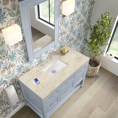 James Martin - Breckenridge 48" Single Vanity, Serenity Blue, w/ 3 CM Tajnar Eclos Top w/FreePower Wireless Charger - 330-V48-SRB-FTJR view 7