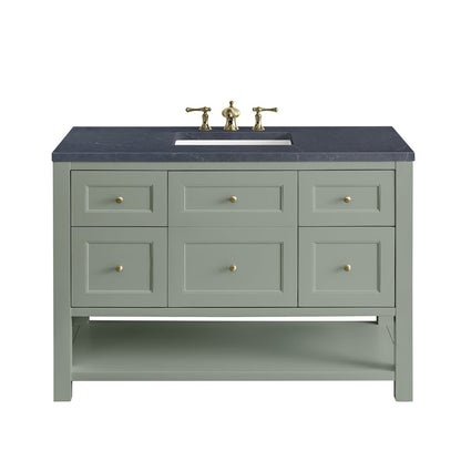 James Martin - Breckenridge 48" Single Vanity, Smokey Celadon w/ 3 CM Charcoal Soapstone Top - 330-V48-SC-3CSP view 1