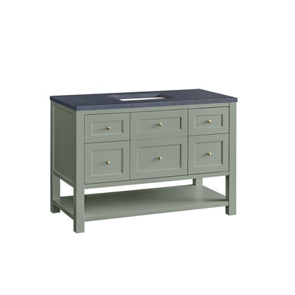 James Martin - Breckenridge 48" Single Vanity, Smokey Celadon w/ 3 CM Charcoal Soapstone Top - 330-V48-SC-3CSP view 9