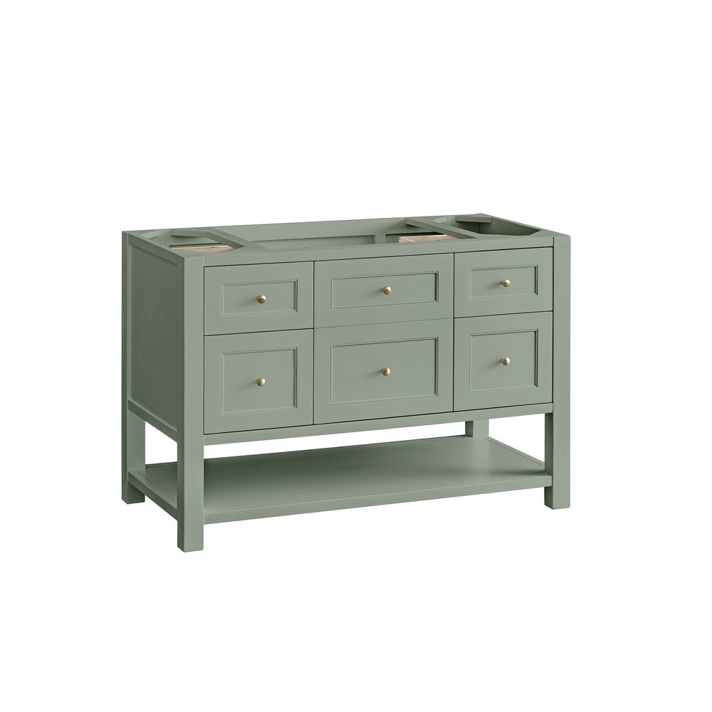 James Martin - Breckenridge 48" Single Vanity, Smokey Celadon w/ 3 CM Ethereal Noctis Top - 330-V48-SC-3ENC view 2