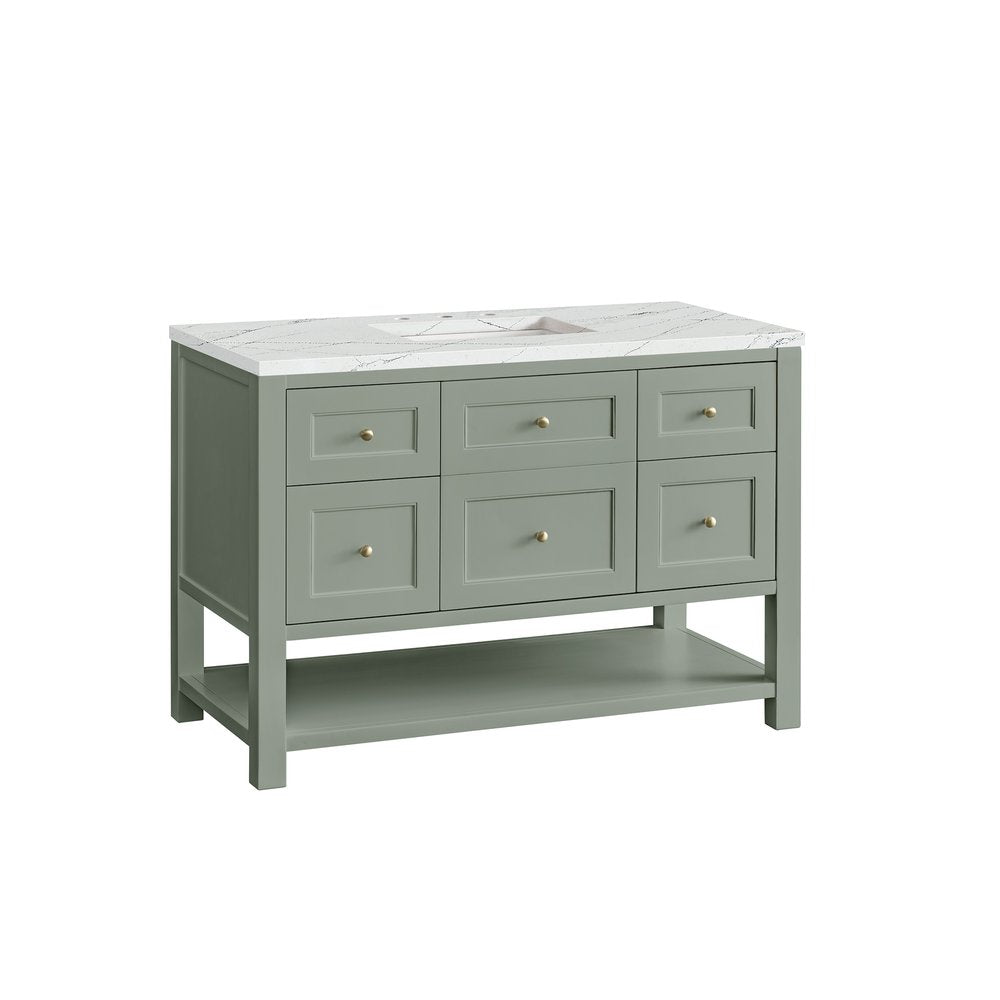 James Martin - Breckenridge 48" Single Vanity, Smokey Celadon w/ 3 CM Ethereal Noctis Top w/FreePower Wireless Charger - 330-V48-SC-FENC view 10