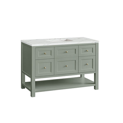 James Martin - Breckenridge 48" Single Vanity, Smokey Celadon w/ 3 CM Ethereal Noctis Top w/FreePower Wireless Charger - 330-V48-SC-FENC view 10