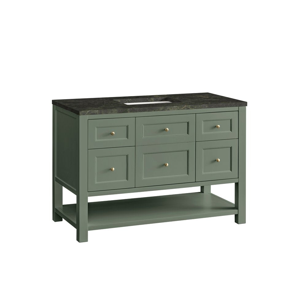 James Martin - Breckenridge 48" Single Vanity, Smokey Celadon, w/ 3 CM Phantome Eclos Top - 330-V48-SC-3PHT view 7