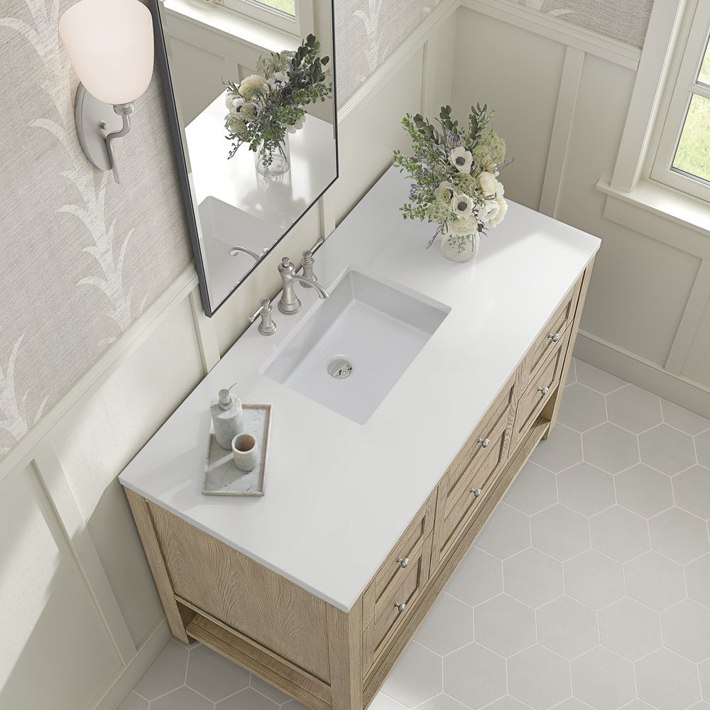 James Martin - Breckenridge 48" Single Vanity, Whitewashed Oak - 330-V48-M-WWO view 3