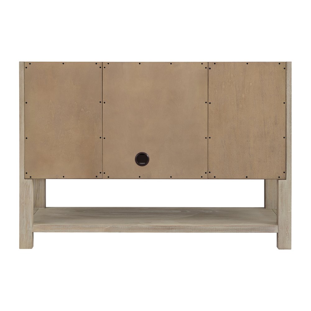 James Martin - Breckenridge 48" Single Vanity, Whitewashed Oak w/ 3 CM Eternal Jasmine Pearl Silestone Top - 330-V48-WWO-3EJP view 9