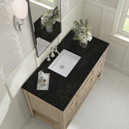 James Martin - Breckenridge 48" Single Vanity, Whitewashed Oak, w/ 3 CM Phantome Eclos Top - 330-V48-WWO-3PHT view 7