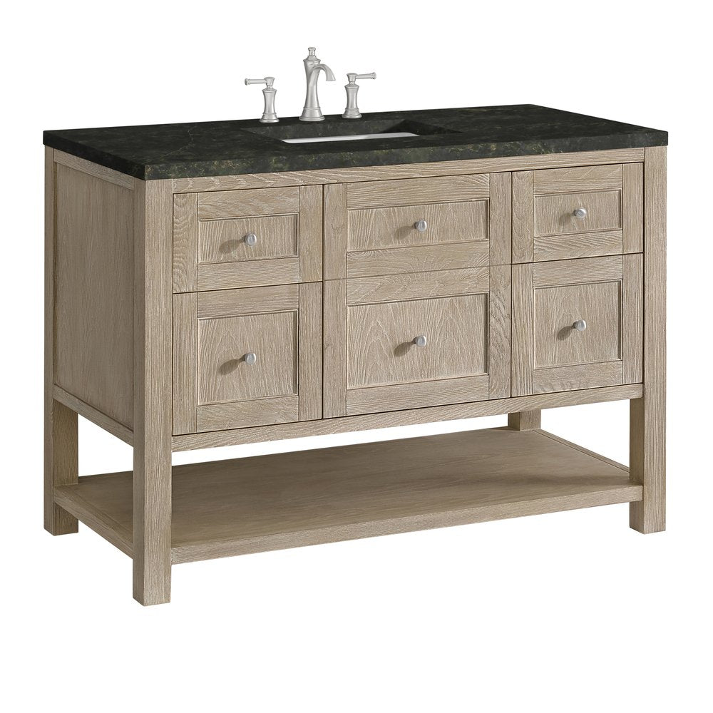 James Martin - Breckenridge 48" Single Vanity, Whitewashed Oak, w/ 3 CM Phantome Eclos Top - 330-V48-WWO-3PHT view 10