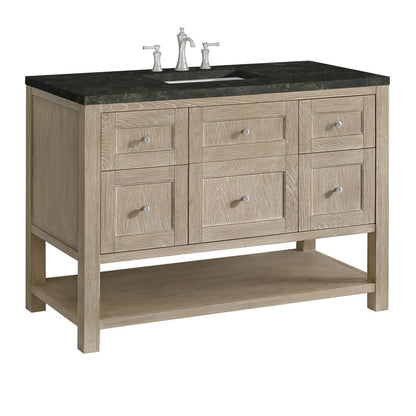 James Martin - Breckenridge 48" Single Vanity, Whitewashed Oak, w/ 3 CM Phantome Eclos Top - 330-V48-WWO-3PHT view 10