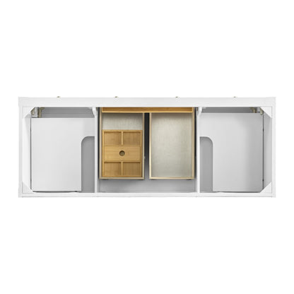 James Martin - Breckenridge 60" Double Vanity, Bright White, w/ 3 CM Tajnar Eclos Top w/FreePower Wireless Charger - 330-V60D-BW-FTJR view 6