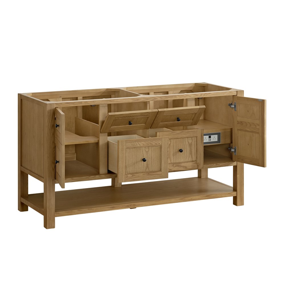 James Martin - Breckenridge 60" Double Vanity, Light Natural Oak - 330-V60D-M-LNO view 3