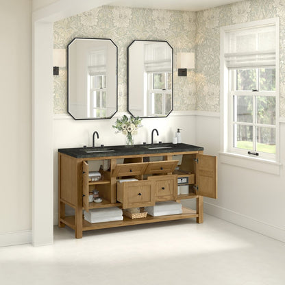 James Martin - Breckenridge 60" Double Vanity, Light Natural Oak, w/ 3 CM Phantome Eclos Top - 330-V60D-LNO-3PHT view 5