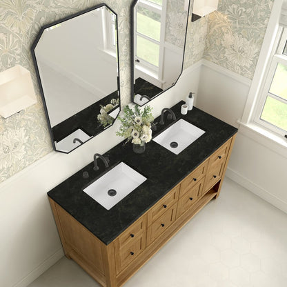 James Martin - Breckenridge 60" Double Vanity, Light Natural Oak, w/ 3 CM Phantome Eclos Top - 330-V60D-LNO-3PHT view 7