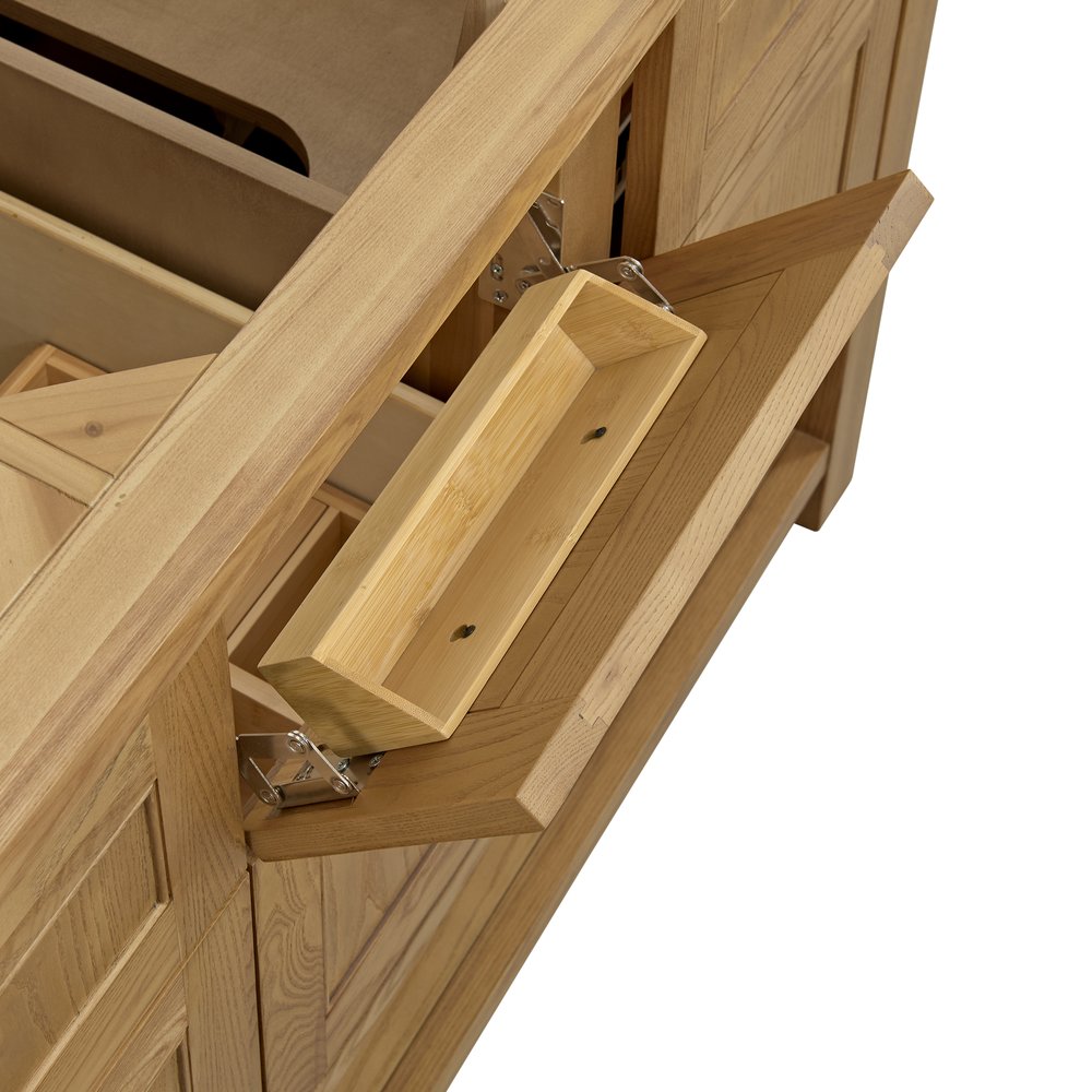 James Martin - Breckenridge 60" Double Vanity, Light Natural Oak, w/ 3 CM Phantome Eclos Top - 330-V60D-LNO-3PHT view 11