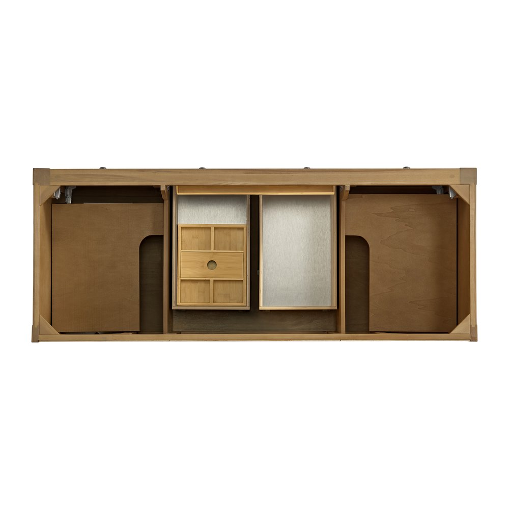 James Martin - Breckenridge 60" Double Vanity, Light Natural Oak, w/ 3 CM Siberian Silestone Top w/FreePower Wireless Charger - 330-V60D-LNO-FSFR view 6