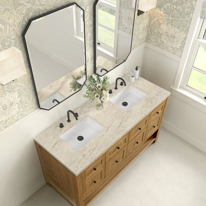 James Martin - Breckenridge 60" Double Vanity, Light Natural Oak, w/ 3 CM Tajnar Eclos Top - 330-V60D-LNO-3TJR view 7
