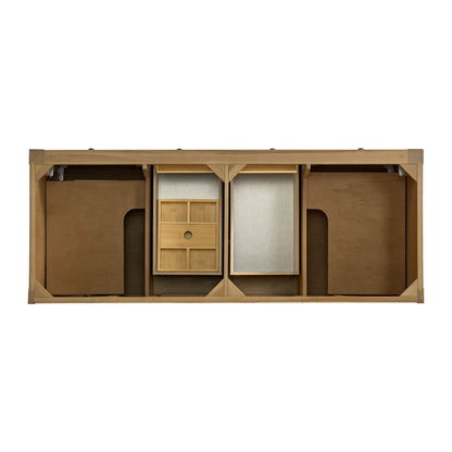 James Martin - Breckenridge 60" Double Vanity, Light Natural Oak, w/ 3 CM Victorian Silver Quartz Top - 330-V60D-LNO-3VSL view 6