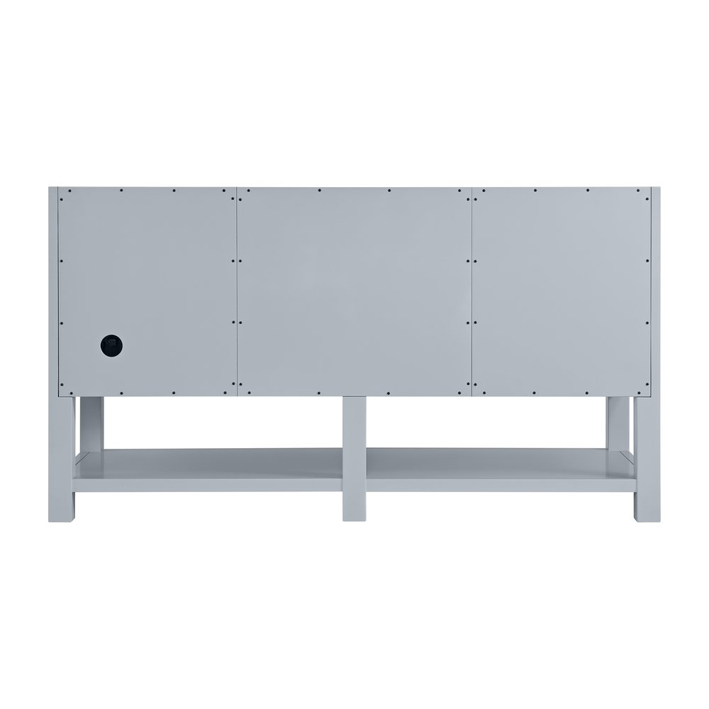 James Martin - Breckenridge 60" Double Vanity, Serenity Blue, w/ 3 CM Charcoal Soapstone Quartz Top - 330-V60D-SRB-3CSP view 9
