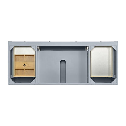 James Martin - Breckenridge 60" Double Vanity, Serenity Blue, w/ 3 CM Victorian Silver Quartz Top - 330-V60D-SRB-3VSL view 6