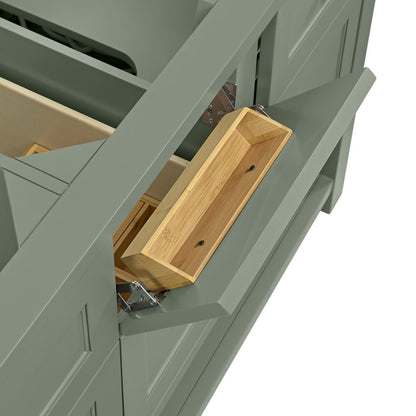 James Martin - Breckenridge 60" Double Vanity, Smokey Celadon, w/ 3 CM Phantome Eclos Top - 330-V60D-SC-3PHT view 12