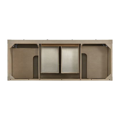 James Martin - Breckenridge 60" Double Vanity, Whitewashed Oak, w/ 3 CM Eternal Jasmine Pearl Quartz Top w/FreePower Wireless Charger - 330-V60D-WWO-FEJP view 7