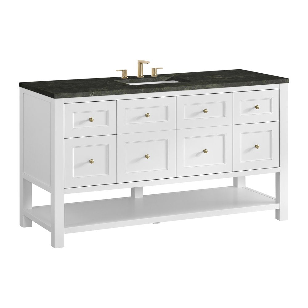 James Martin - Breckenridge 60" Single Vanity, Bright White, w/ 3 CM Phantome Eclos Top - 330-V60S-BW-3PHT view 10