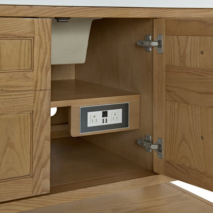 James Martin - Breckenridge 60" Single Vanity, Light Natural Oak, w/ 3 CM Lime Delight Quartz Top - 330-V60S-LNO-3LDL view 12