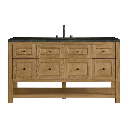 James Martin - Breckenridge 60" Single Vanity, Light Natural Oak, w/ 3 CM Phantome Eclos Top - 330-V60S-LNO-3PHT view 1