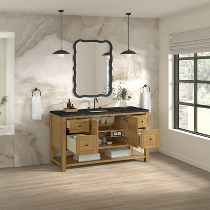 James Martin - Breckenridge 60" Single Vanity, Light Natural Oak, w/ 3 CM Phantome Eclos Top - 330-V60S-LNO-3PHT view 5