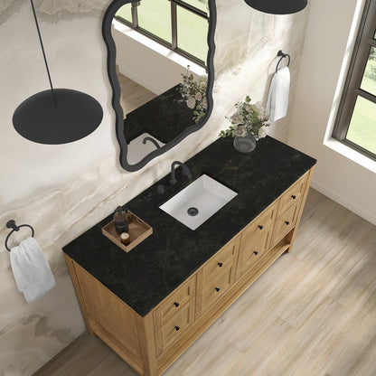 James Martin - Breckenridge 60" Single Vanity, Light Natural Oak, w/ 3 CM Phantome Eclos Top - 330-V60S-LNO-3PHT view 7