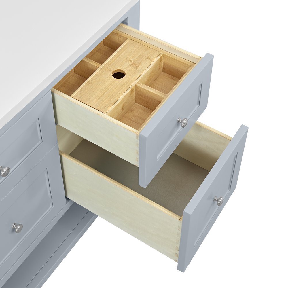 James Martin - Breckenridge 60" Single Vanity, Serenity Blue - 330-V60S-SRB view 7