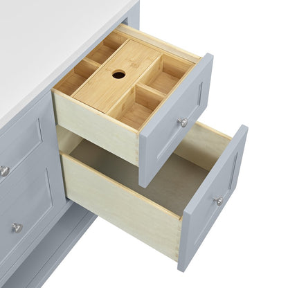 James Martin - Breckenridge 60" Single Vanity, Serenity Blue - 330-V60S-SRB view 7