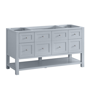 James Martin - Breckenridge 60" Single Vanity, Serenity Blue, w/ 3 CM Lime Delight Quartz Top - 330-V60S-SRB-3LDL view 2