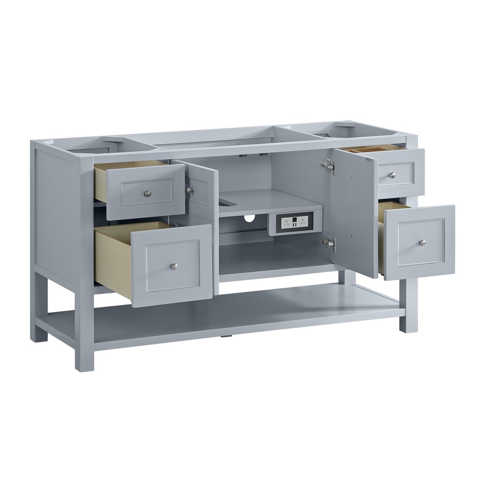 James Martin - Breckenridge 60" Single Vanity, Serenity Blue, w/ 3 CM Lime Delight Quartz Top - 330-V60S-SRB-3LDL view 8