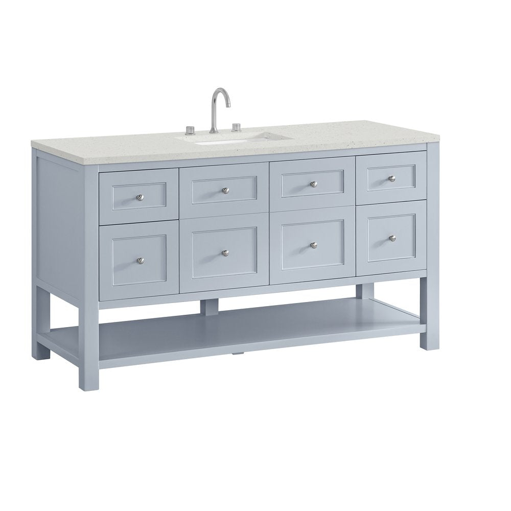James Martin - Breckenridge 60" Single Vanity, Serenity Blue, w/ 3 CM Lime Delight Quartz Top - 330-V60S-SRB-3LDL view 10