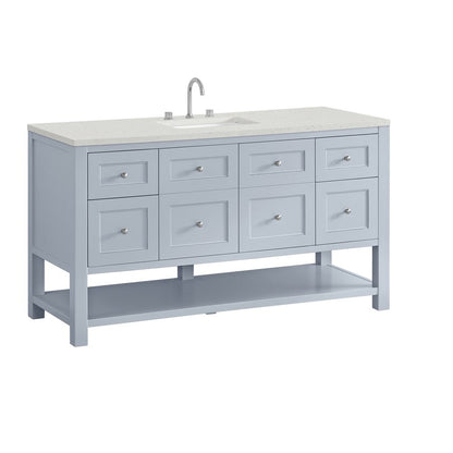 James Martin - Breckenridge 60" Single Vanity, Serenity Blue, w/ 3 CM Lime Delight Quartz Top - 330-V60S-SRB-3LDL view 10
