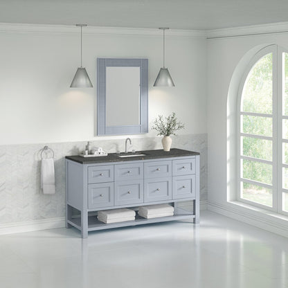 James Martin - Breckenridge 60" Single Vanity, Serenity Blue w/ 3 CM Parisien Bleu Top - 330-V60S-SRB-3PBL view 4