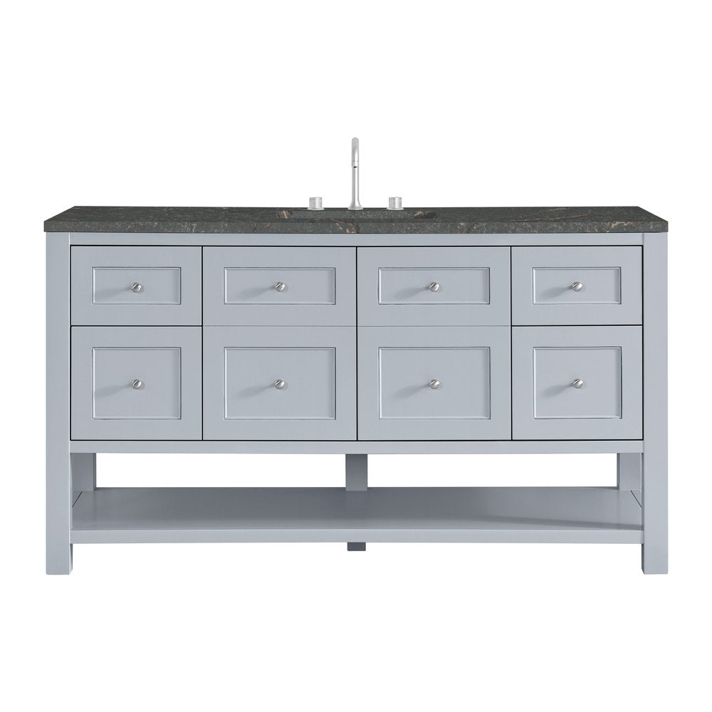 James Martin - Breckenridge 60" Single Vanity, Serenity Blue w/ 3 CM Parisien Bleu Top w/ FreePower Wireless Charger - 330-V60S-SRB-FPBL view 1
