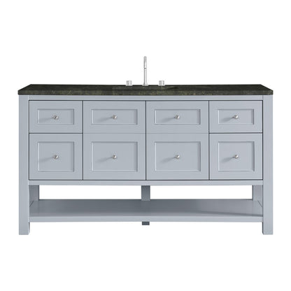 James Martin - Breckenridge 60" Single Vanity, Serenity Blue, w/ 3 CM Phantome Eclos Top - 330-V60S-SRB-3PHT view 1