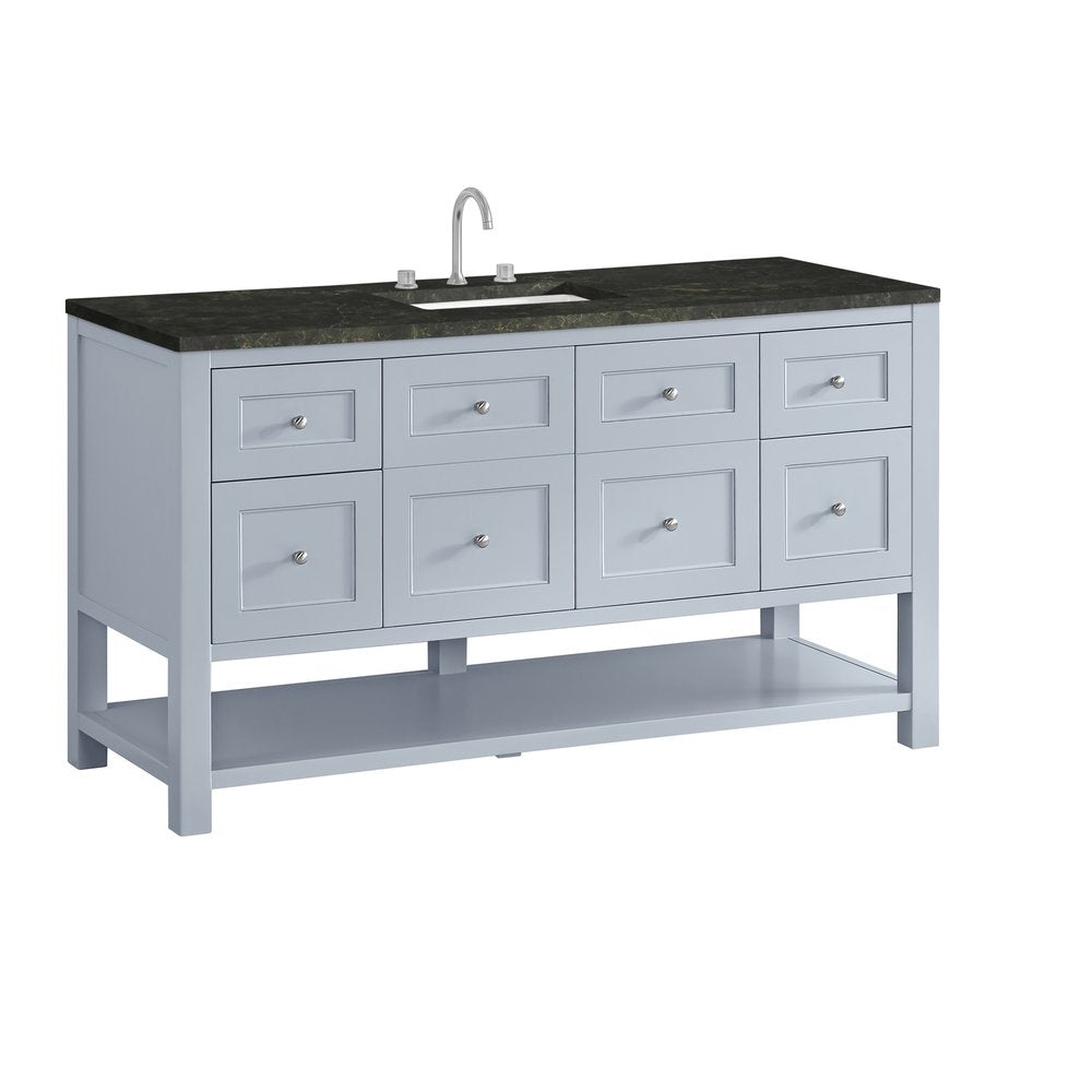 James Martin - Breckenridge 60" Single Vanity, Serenity Blue, w/ 3 CM Phantome Eclos Top - 330-V60S-SRB-3PHT view 10